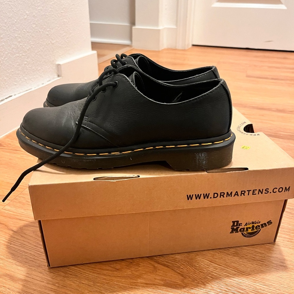 Dr. Martens Black Virginia. Size 7 but fits like an 8